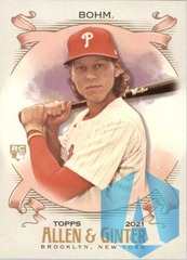 2021 Topps Allen & Ginter's Alec Bohm #100 Rookie RC